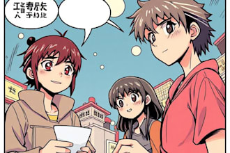 drawing comic with manga style