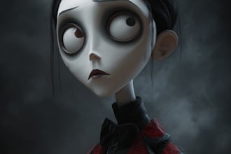 draw quirky fantasy portraits, inspired by tim burton