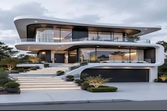 do 3d architectural visualization exterior renders and 4k interior home design