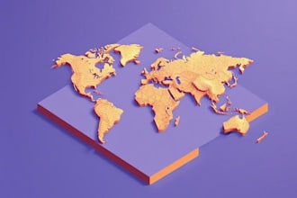 draw a unique vector or isometric map