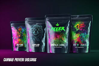 design cannabis packaging, weed pouch, mylar bag, cbd and edible product design