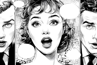 draw comic pop art portrait