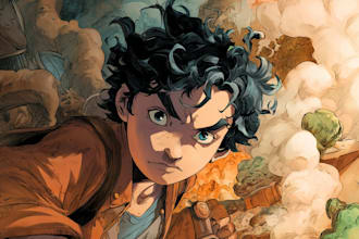draw comic book cover art and manga for you