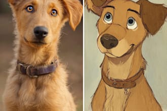 create amazing disney pet portrait