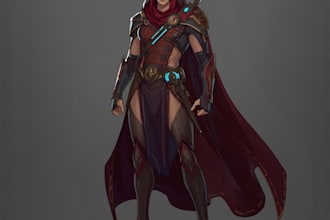 create scifi, fantasy, superhero character design
