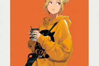 anime character, fanart, and original character