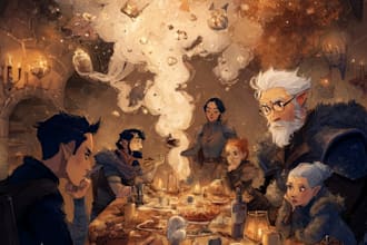 draw dnd character design and illustration