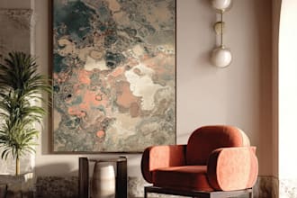 draw a luxury abstract piece of art for you