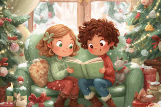illustrate children book illustration, christian story book and christmas book