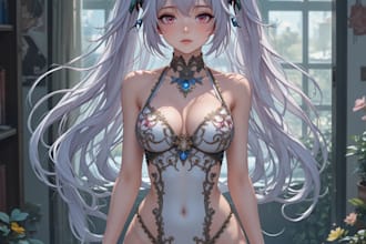 elegant bold style anime artwork