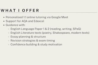 be your gcse english tutor for exam success and confidence