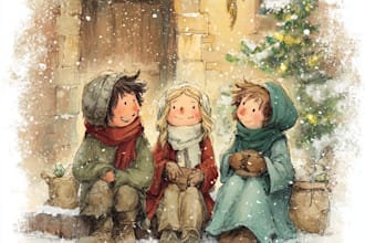 christmas book illustration christmas children book story book christian book