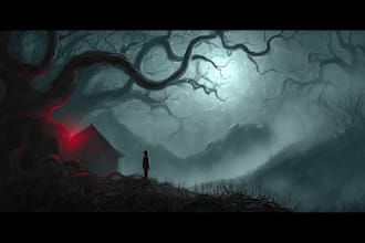 make illustration in horror comic style