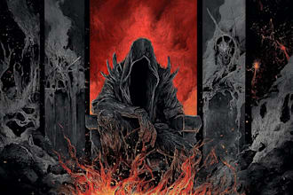 create dark art illustration