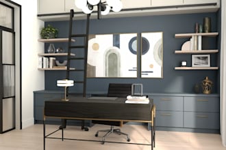 renovate 3d office, workspace layout, commercial space,lobby render with 3ds max