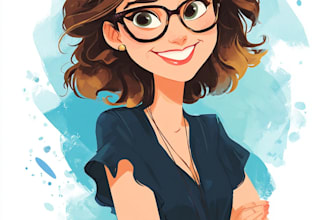 make a disney children cartoon illustration