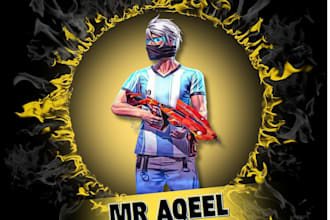 design an awesome gaming logo like this with your custom name