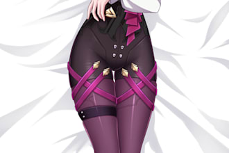 draw anime dakimakura or pillow illustration