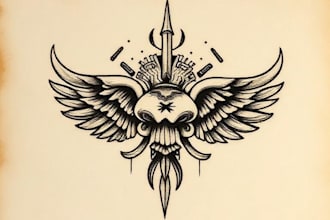 do traditional or old school style tattoo design