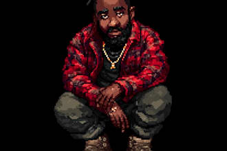 draw pixel art portraits