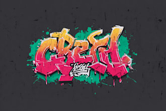 create a legible badass logo design with graffiti style