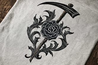 draw dark fantasy art illustration for albums cover, merch, tattoo
