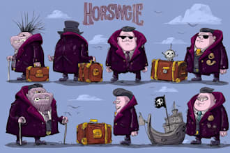 flat vector character design for anything