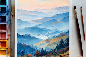make watercolor landscape design