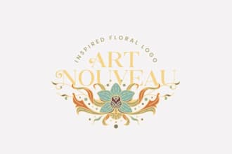 design an elegant and beautiful floral logo for your brand