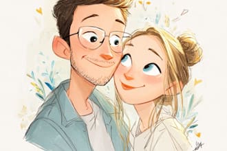 paint custom couple portrait