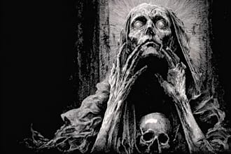 create amazing vintage horror comics artwork illustration