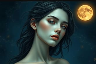 create portrait semi realistic character