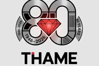 do a elegant anniversary logo for your special celebration