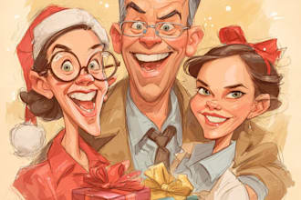do a cartoon portrait of you, perfect christmas gift