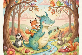 illustrate children story book illustration in watercolor, kids book artwork