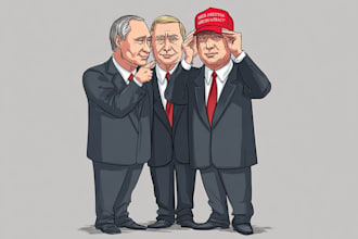 illustrate custom political caricatures