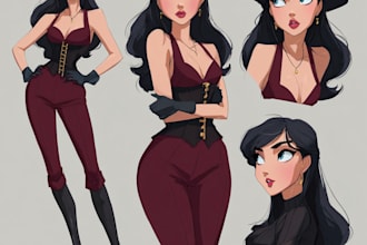 made unique superhero comic cartoon character