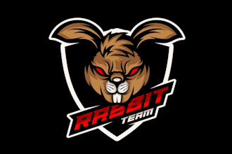 design modern 3d rabbit logo