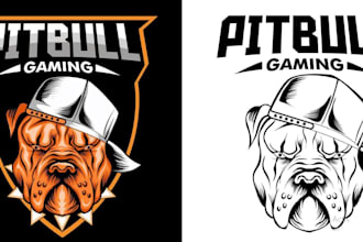 create high quality pitbull mascot esport logo