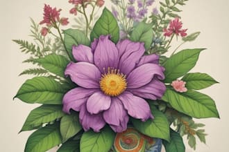 custom floral illustrations elegant flower designs