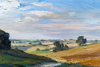draw digital landscape oil painting from your photo