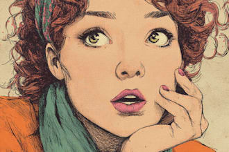 draw a retro vintage comic illustration