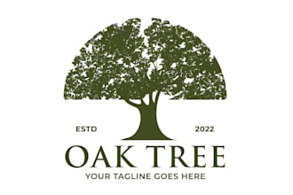 make a clean and modern tree logo for businesses