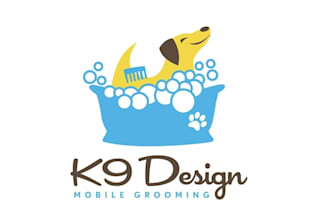 create a clean and premium pet grooming brand logo