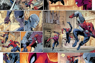 draw action page superhero comic page comic book comic art as a comic artist