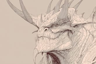 create unique creature monster design and character design