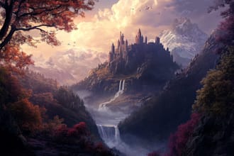 create a realistic landscape or background illustration