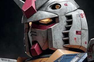 create retro mecha or scifi gundam art