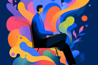 create abstract illustration for your business