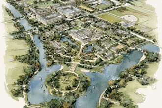 draw map illustrations, site plans and master plan